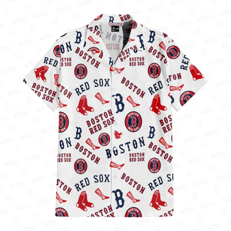 Boston Red Sox Emblem Odyssey Hawaiian Shirt