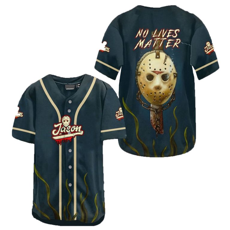 Jason Voorhees No Lives Matter Crystal Lake Baseball Jersey