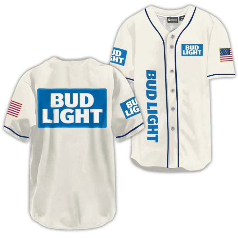 Bud Light USA Flag Baseball Jersey