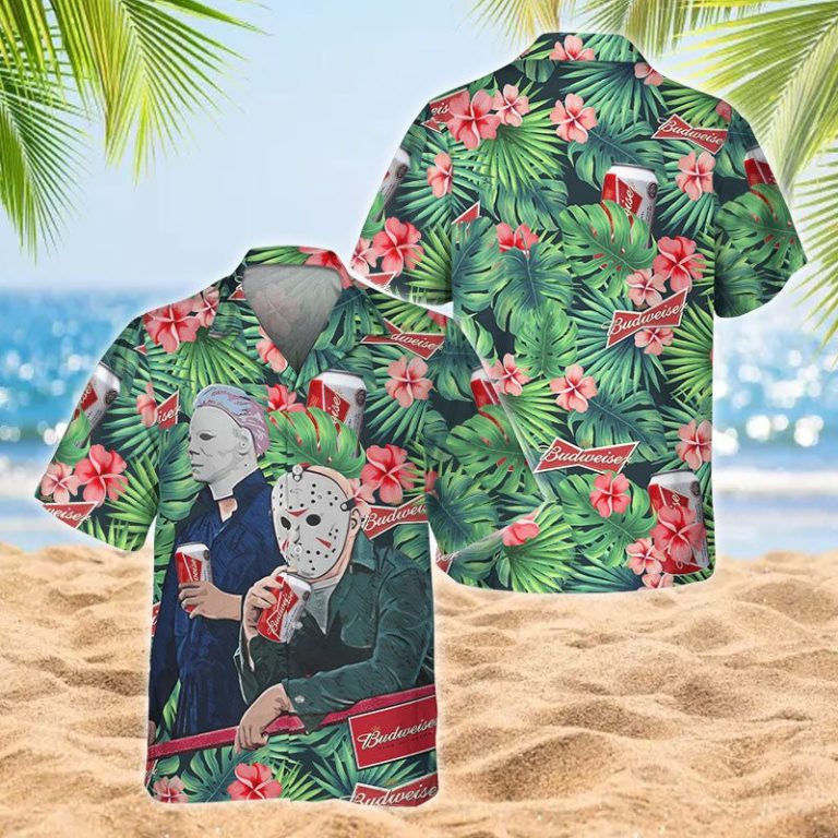 Chilling Halloween With Budweiser Hawaiian Shirt