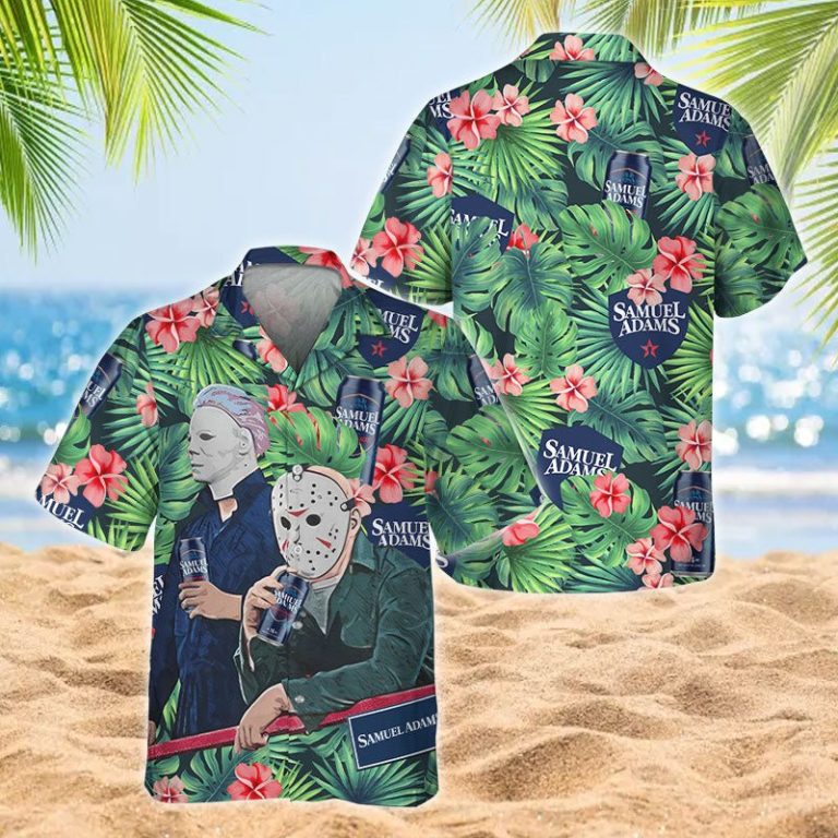 Chilling Halloween With Samuel Adams Hawaiian Shirt
