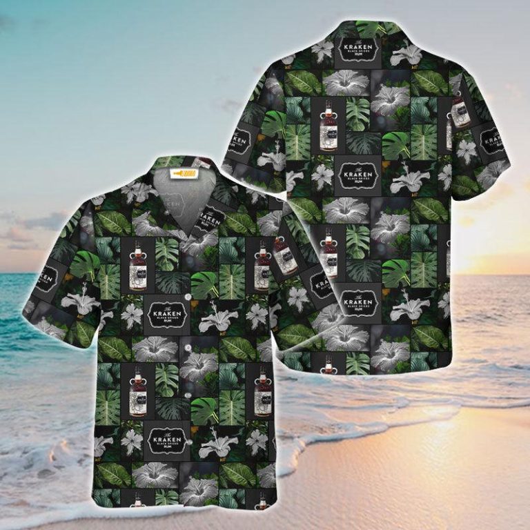 Kraken Rum Flower Hawaiian Shirt