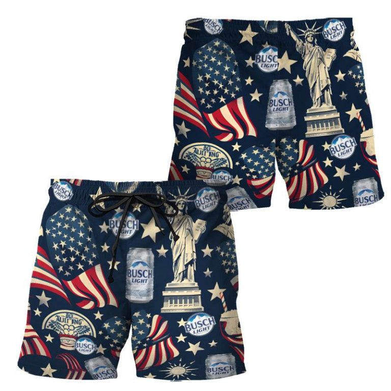 Busch Light Liberties Vintage Flag Swim Trunks