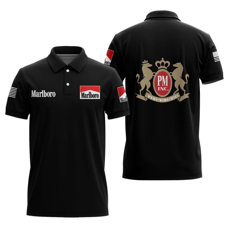 Marlboro USA Flag Polo Shirt