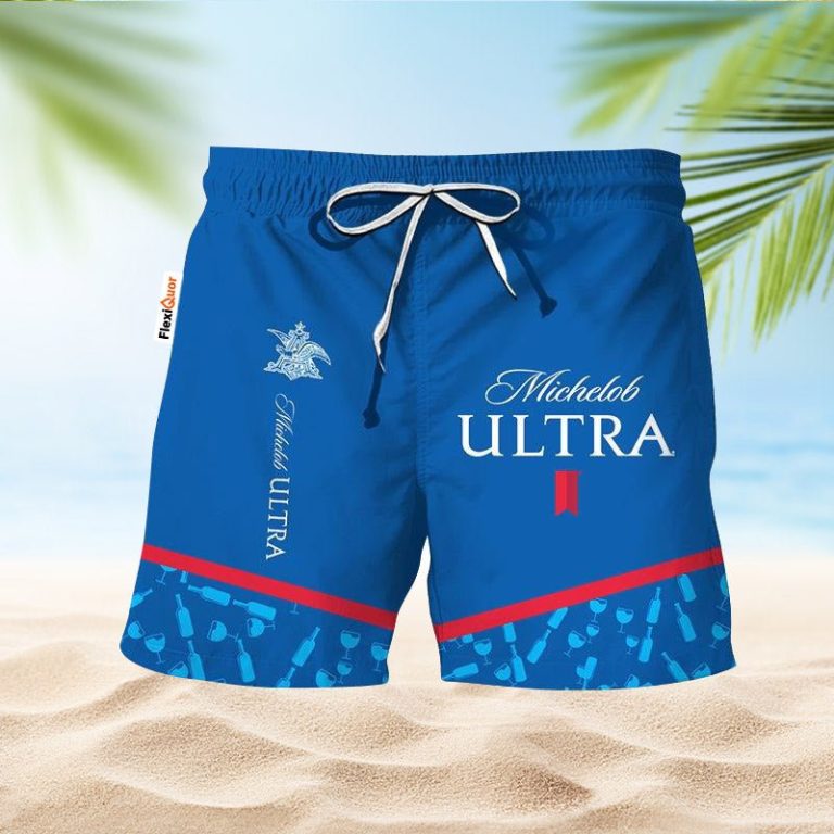 Michelob Ultra Glass Bottle Dot Swim Trunks