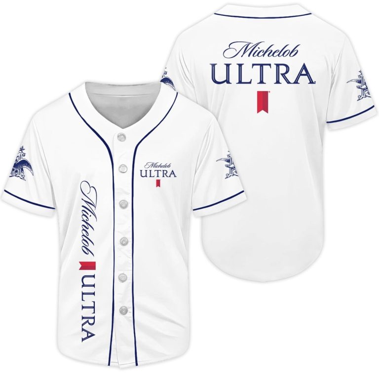 Michelob Ultra White Baseball Jersey