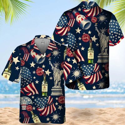 Jameson Liberties Vintage Flag Hawaiian Shirt