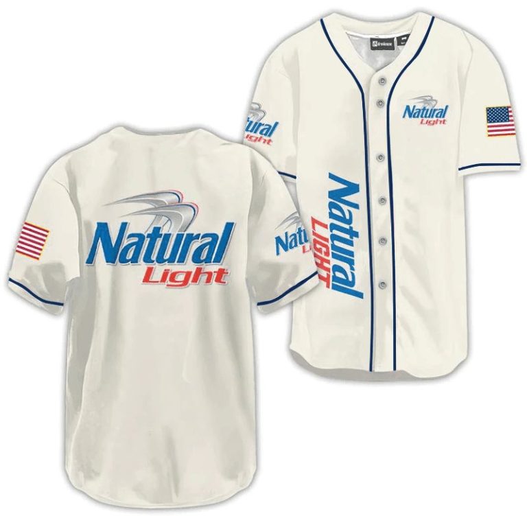 Natural Light USA Flag Baseball Jersey