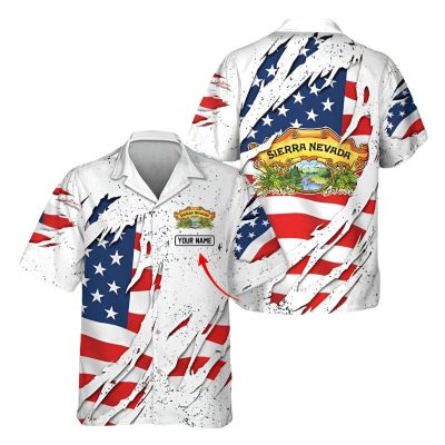 Personalized American Sierra Nevada Ripped Hawaiian shirt