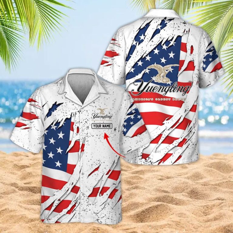Personalized American Yuengling Ripped Hawaiian shirt