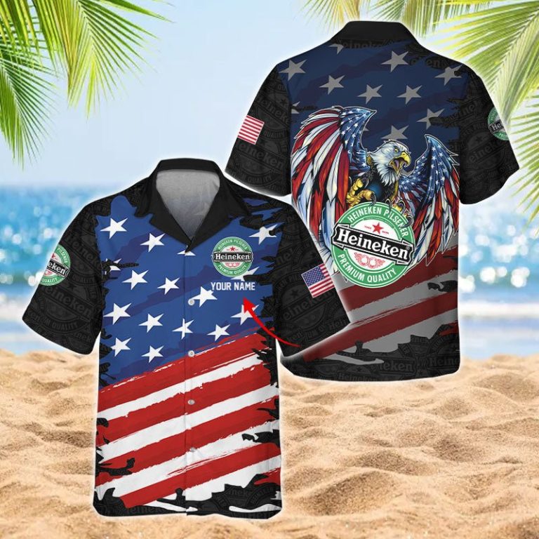Personalized Heineken Freedom Eagle Hawaiian Shirt