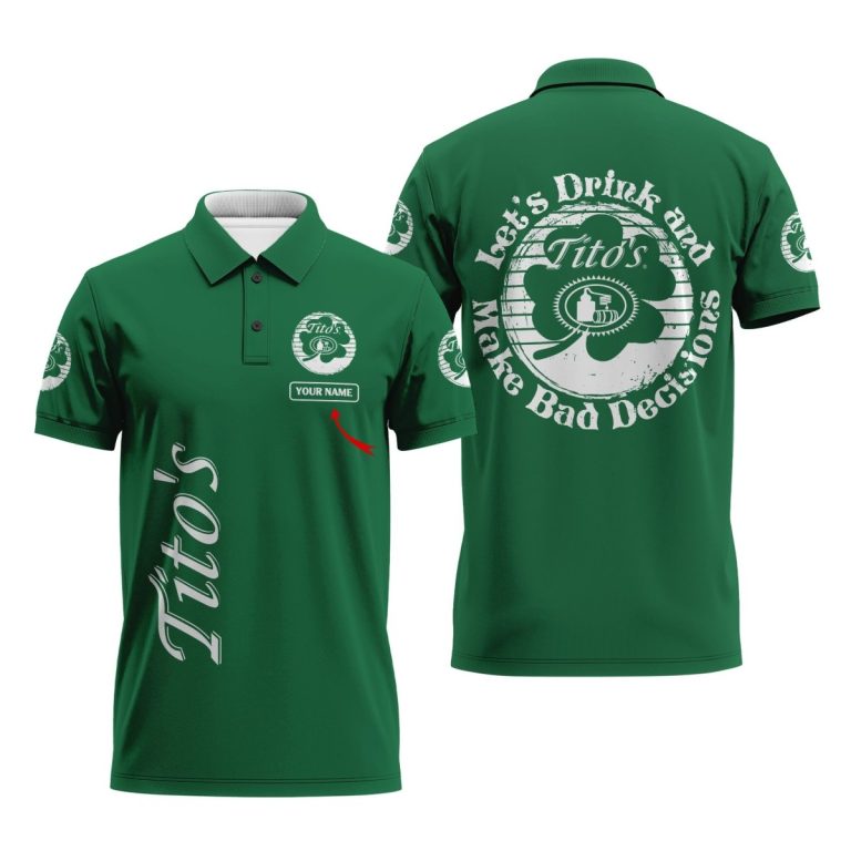 Personalized Tito's St Patrick's Day Polo Shirt