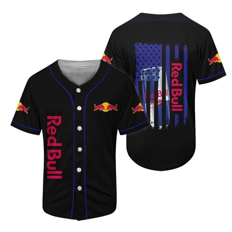 Red Bull American Flag Baseball Jersey