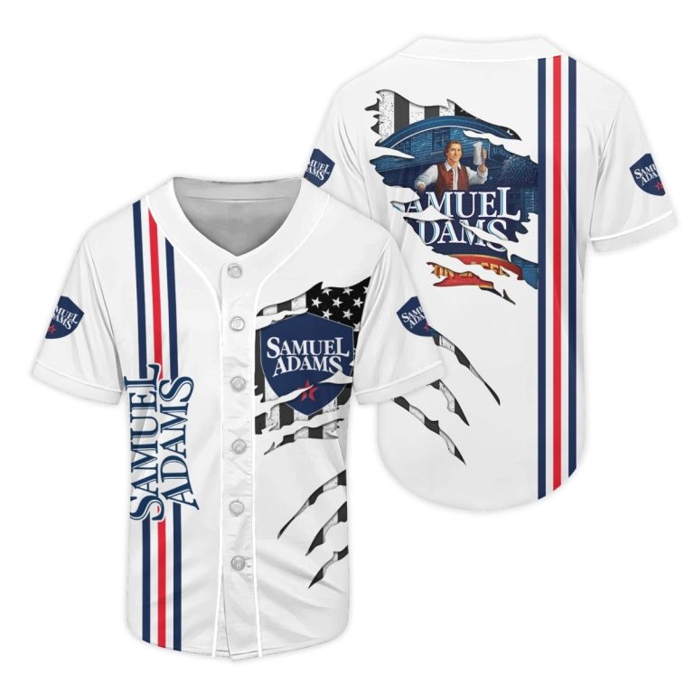 Samuel Adams Claw Scratches Baseball Jersey