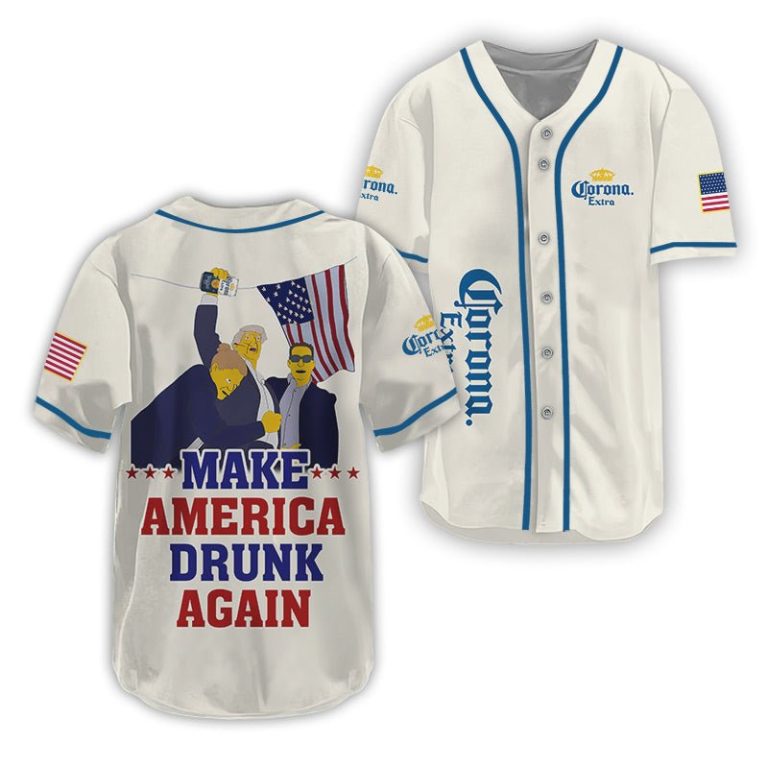 Trump Make American Drunk Corona Extra Again Baseball Jersey