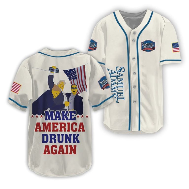 Trump Make American Drunk Samuel Adams Again Baseball Jersey