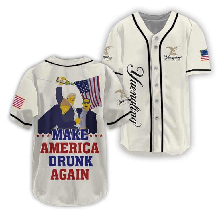 Trump Make American Drunk Yuengling Again Baseball Jersey