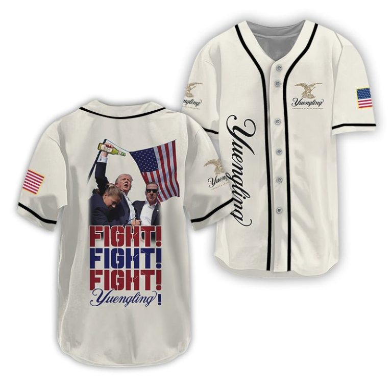 Trump Fight Fight Fight Yuengling Baseball Jersey