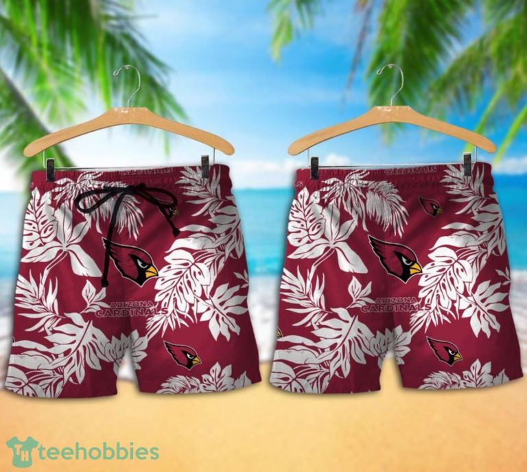 Arizona Cardinals Tropical Pattern Combo Hawaii Shirt and Shorts For Fans
