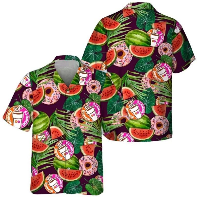 Dunkin' Donuts Watermelon Hawaiian Shirt