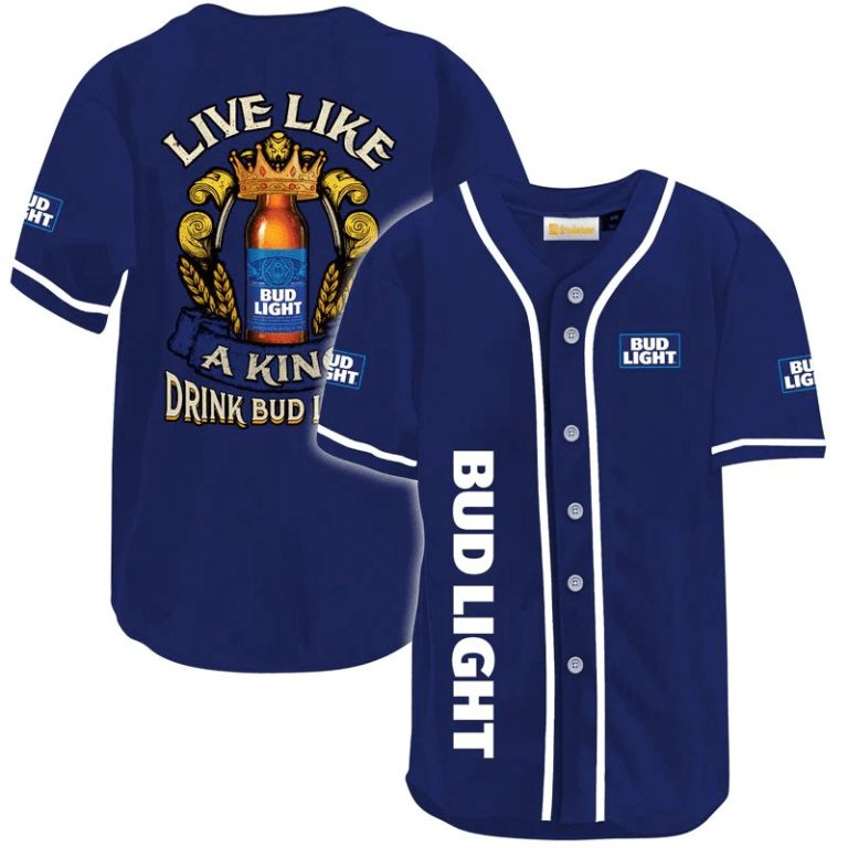 Bud Light Live Like A King Baseball Jersey