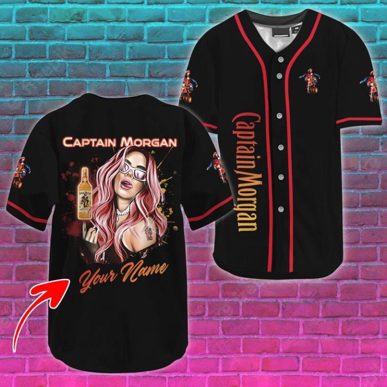 Personalized The Girl Like Captain Morgan Baseball Jersey