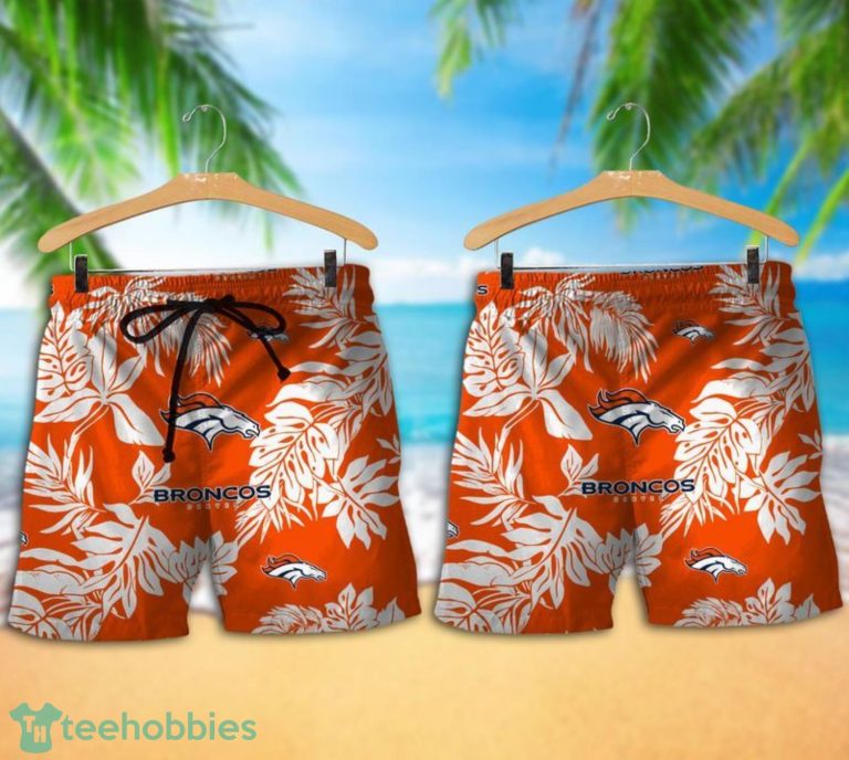 Denver Broncos Tropical Pattern Combo Hawaii Shirt and Shorts For Fans