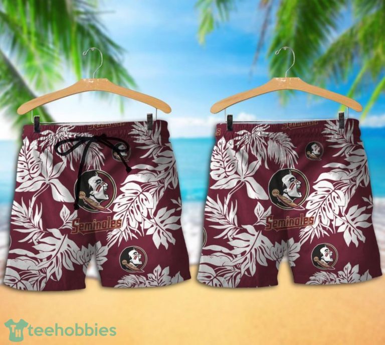 Florida State Seminoles Tropical Pattern Combo Hawaii Shirt and Shorts For Fans