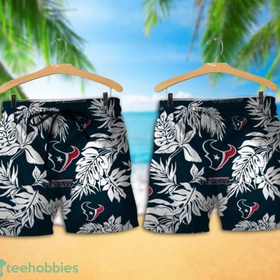 Houston Texans Tropical Pattern Combo Hawaii Shirt and Shorts For Fans