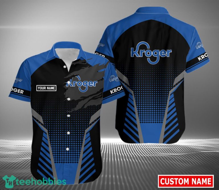 Kroger Short Sleeve Hawaiian Shirt Custom Name