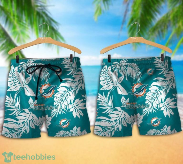 Miami Dolphins Tropical Pattern Combo Hawaii Shirt and Shorts For Fans