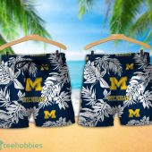 Michigan Wolverines Tropical Pattern Combo Hawaii Shirt And Shorts For Fans - demo10