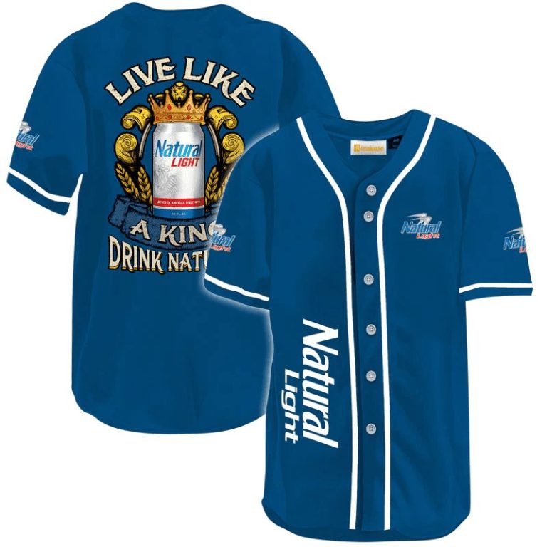 Natural Light Live Like A King Baseball Jersey