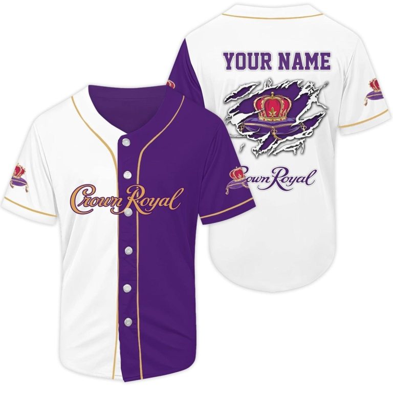 Personalized Crown Royal Whiskey Baseball Jersey