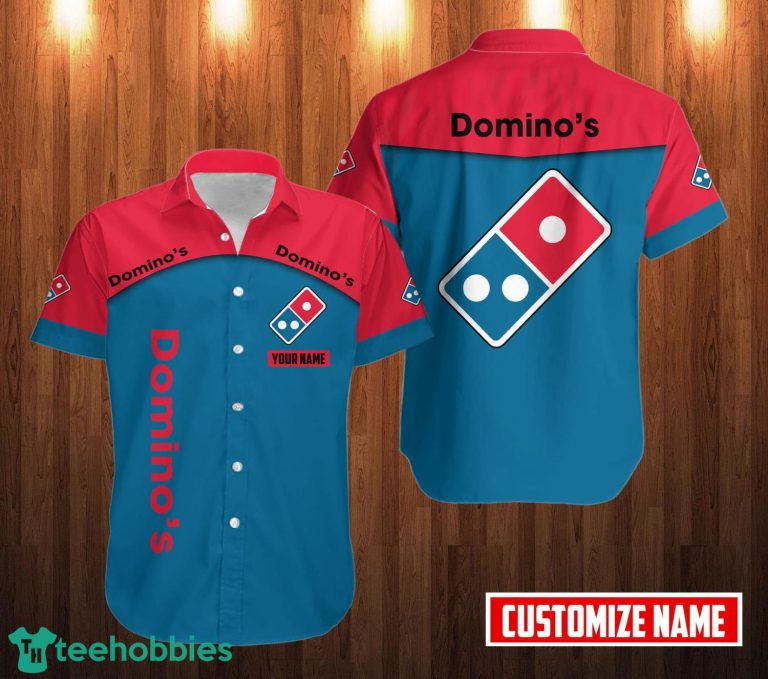 PERSONALIZED domino's pizza Short Sleeve Hawaiian Shirt Custom Name
