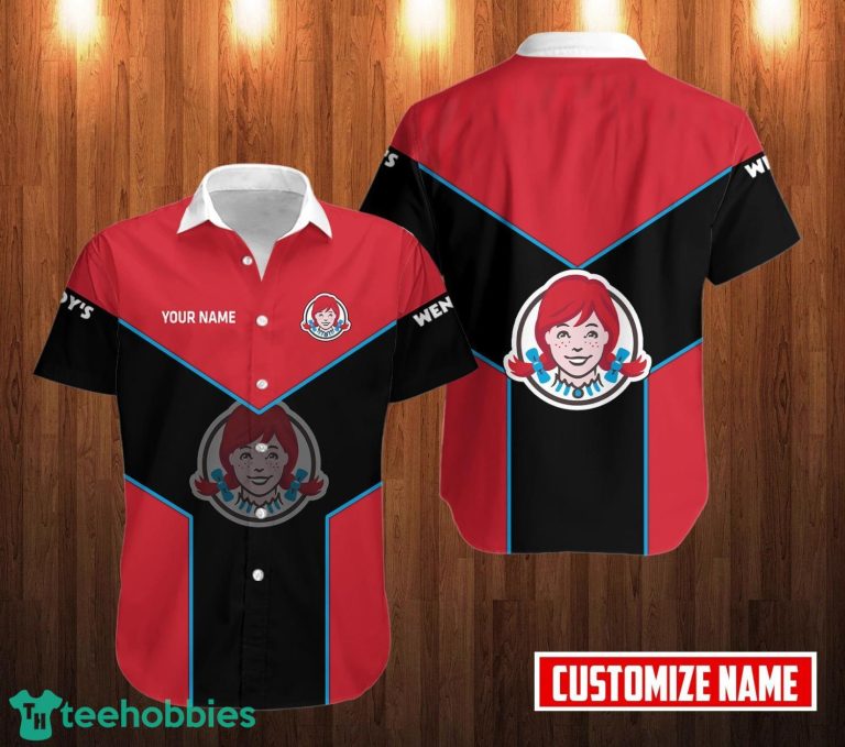 PERSONALIZED wendy's Short Sleeve Hawaiian Shirt Custom Name