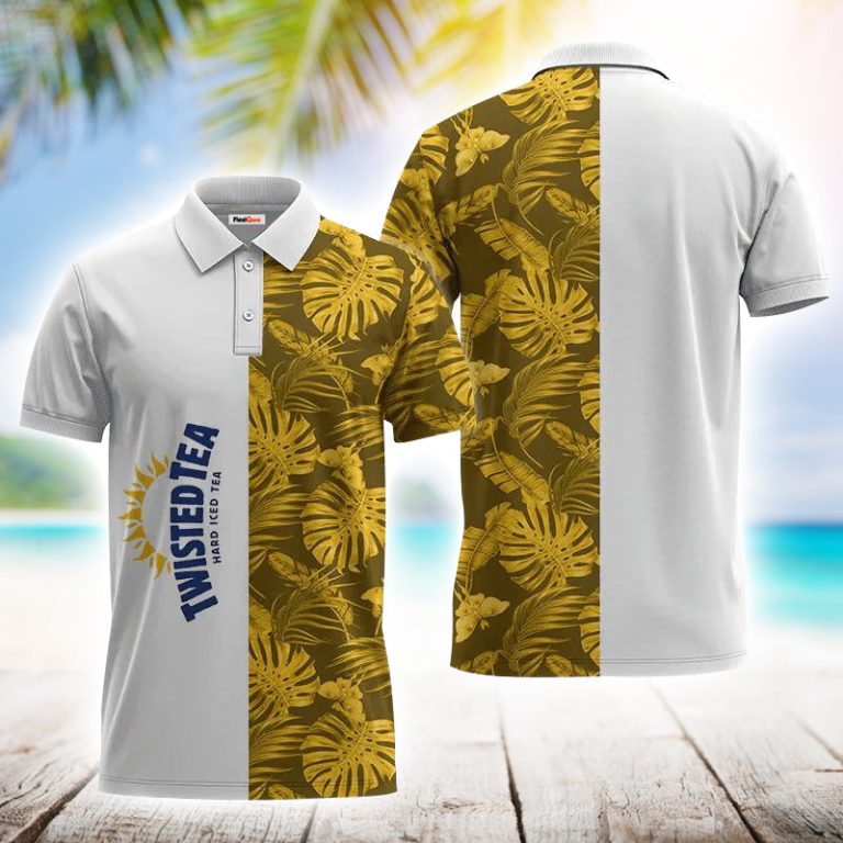 Twisted Tea Swiss Cheese Leaf Polo Shirt
