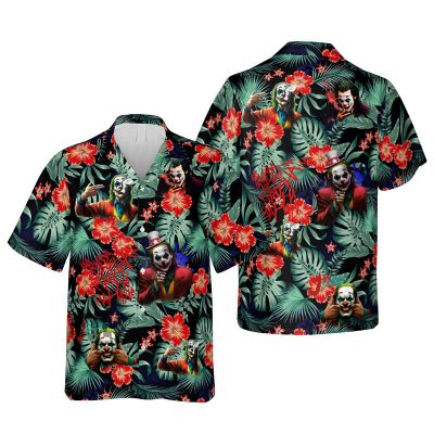 Joker HaHaHa Tropical Palm Flower Hawaiian Shirt