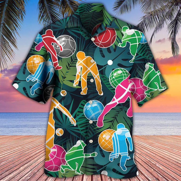 Bocce Ball Tropical Colorful Ball Games Hawaiian Shirt