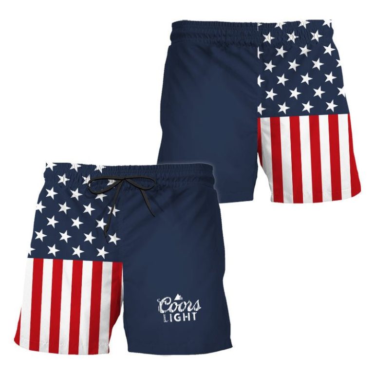 Coors Light America Flag Swim Trunks