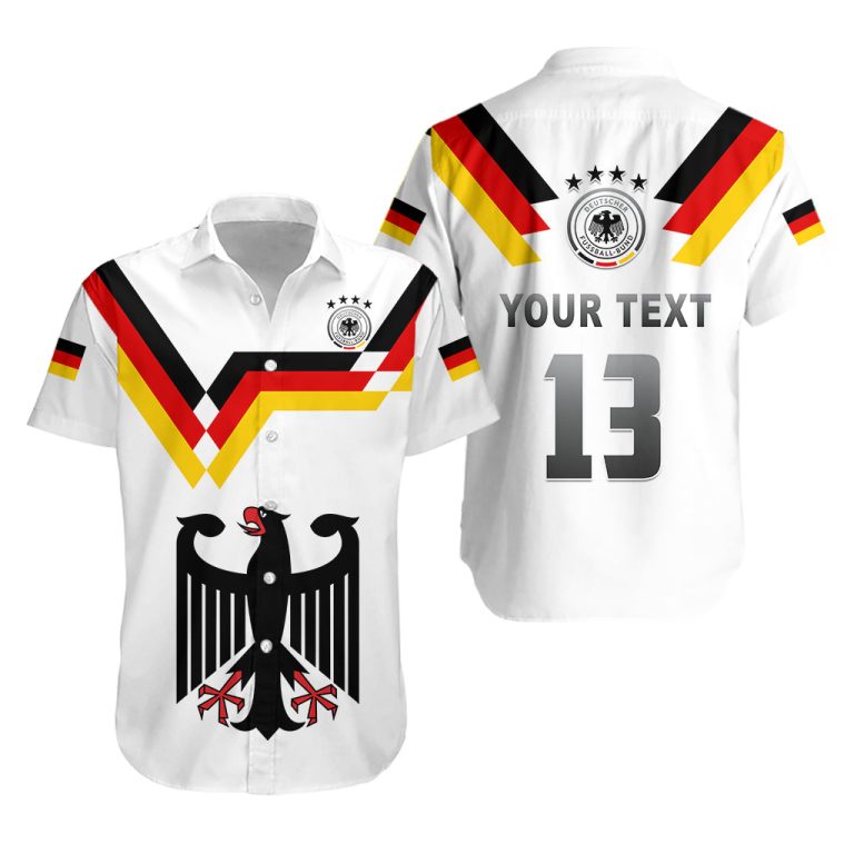 (Custom Text and Number) Germany Football Hawaian Shirt Deutschland Style LT13
