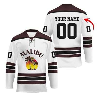 Personalized Malibu Color Stripe Hockey Jersey