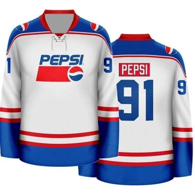 Personalized Pepsi Stripe Hockey Jersey