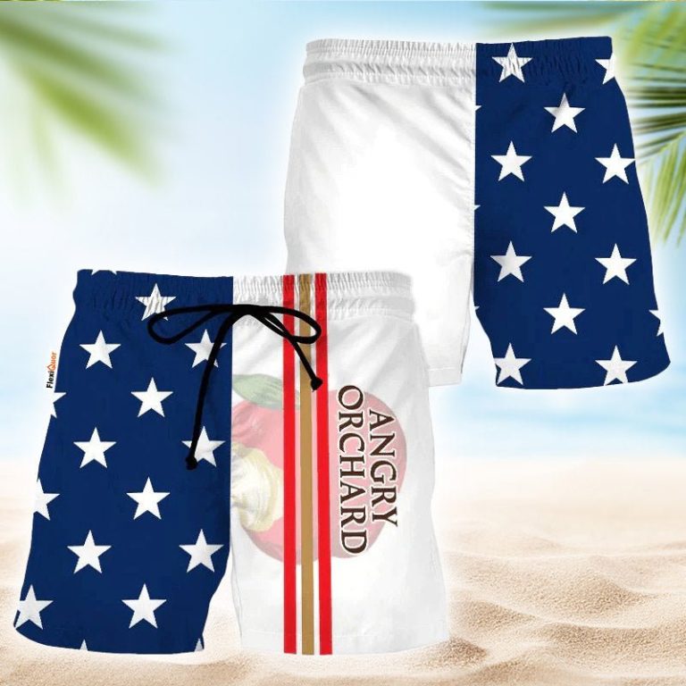 Angry Orchard American Flag Swim Trunks