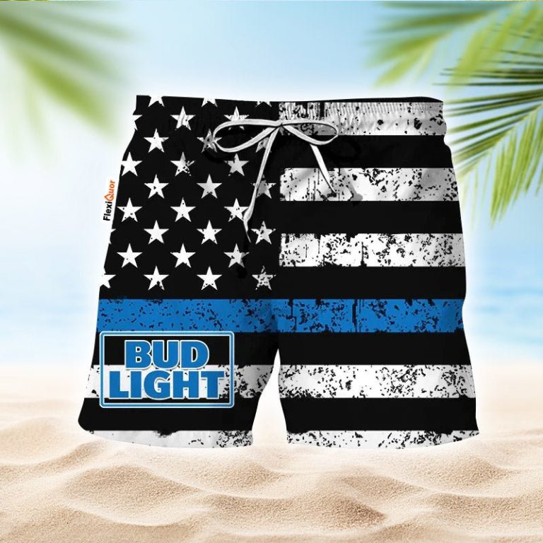 Bud Light USA Flag Swim Trunks