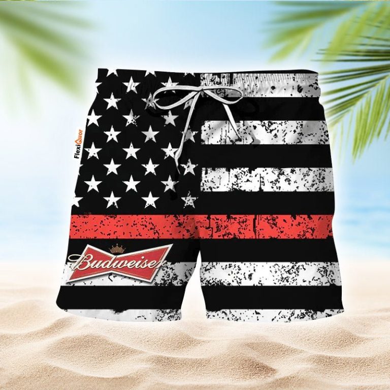 Budweiser USA Flag Swim Trunks