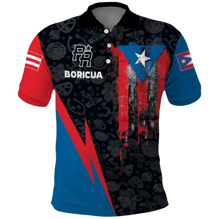 Puerto Rico Polo Shirt Boricua PR Flag Style DT03