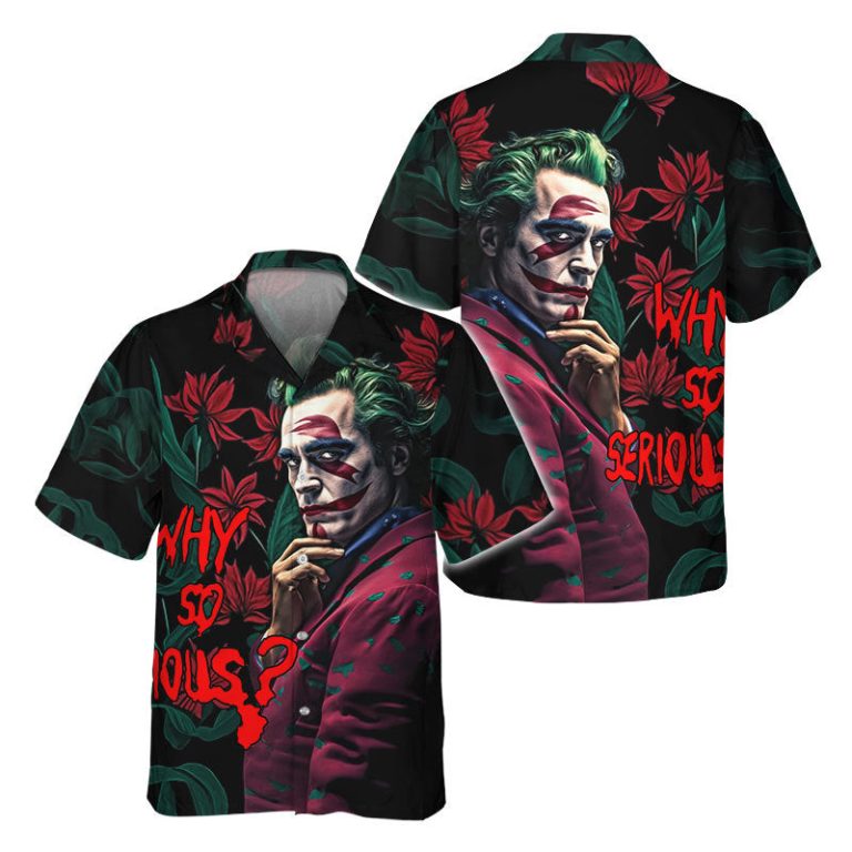 Joker Why So Serious Red Flowers Hawaiian Shirt
