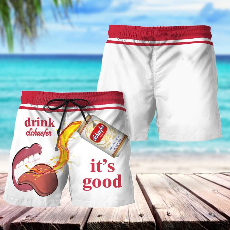 Drink Schaefer Beer Swim Trunks