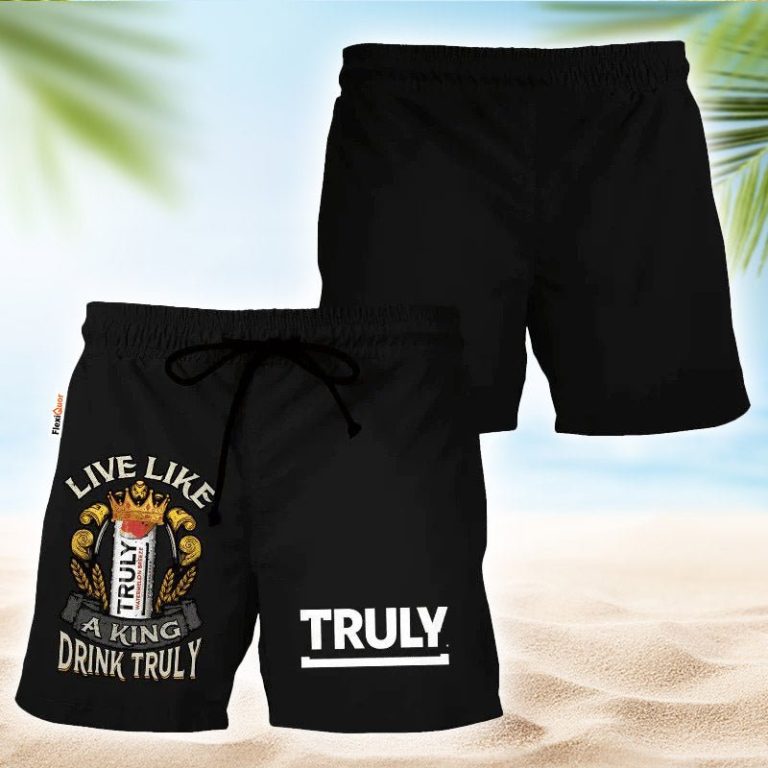 Truly Hard Seltzer Black Basic Swim Trunks